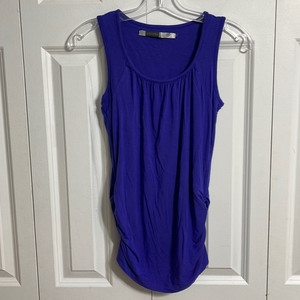 Athleta Royal Blue Ruched Side Tank Top Tunic Athletic Athleisure Women's XS‎